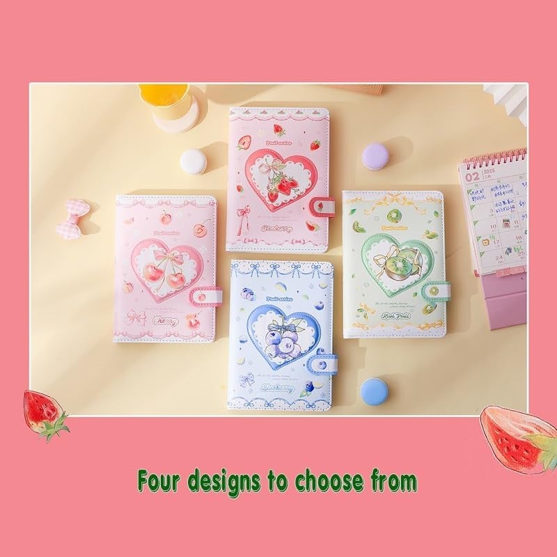 SWOPPERRY Diary for Kids –Journal Diary for Girls, Kawaii Diaries, Scrapbooking, Notepad for Students, Cute Stationery Items for Writing & Drawing (fruity party dairy c) - Image 4