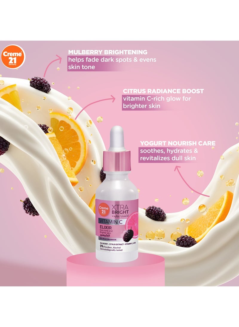 Creme 21 سيروم الوجه إكسترا برايت | مع 5% نياسيناميد، فيتامين E وفيتامين B5 | يضيء ويستهدف البقع الداكنة، فرط التصبغ وتفاوت لون البشرة | لجميع أنواع البشرة | صنع في ألمانيا - Image 3