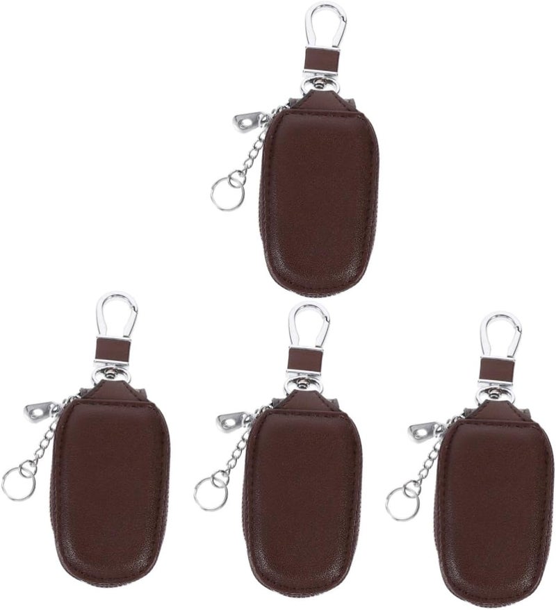 2 Pcs Key Storage Pouch For Vehicle Keys Compact Zipper Case Hand Sewn Design - Image 1