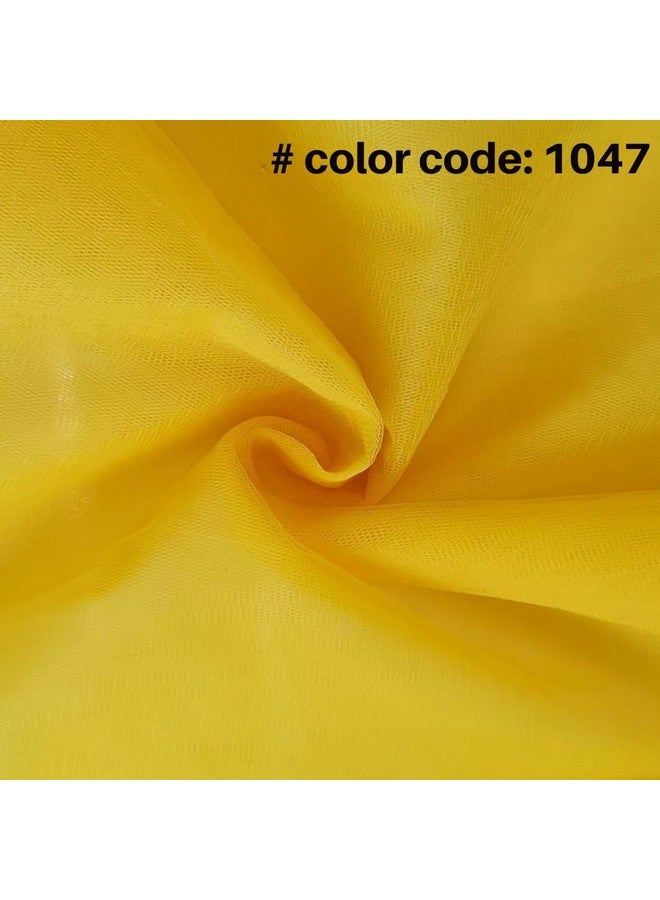 Satyam Kraft SATYAM KRAFT Multi Purpose Net Fabric Cloth for Decoration, for Parties, Costumes, Gift Packing, Party Decor, Backdrop Material for mandap, Pooja Background Stand (Yellow 1047, 10 Meter) - Image 2