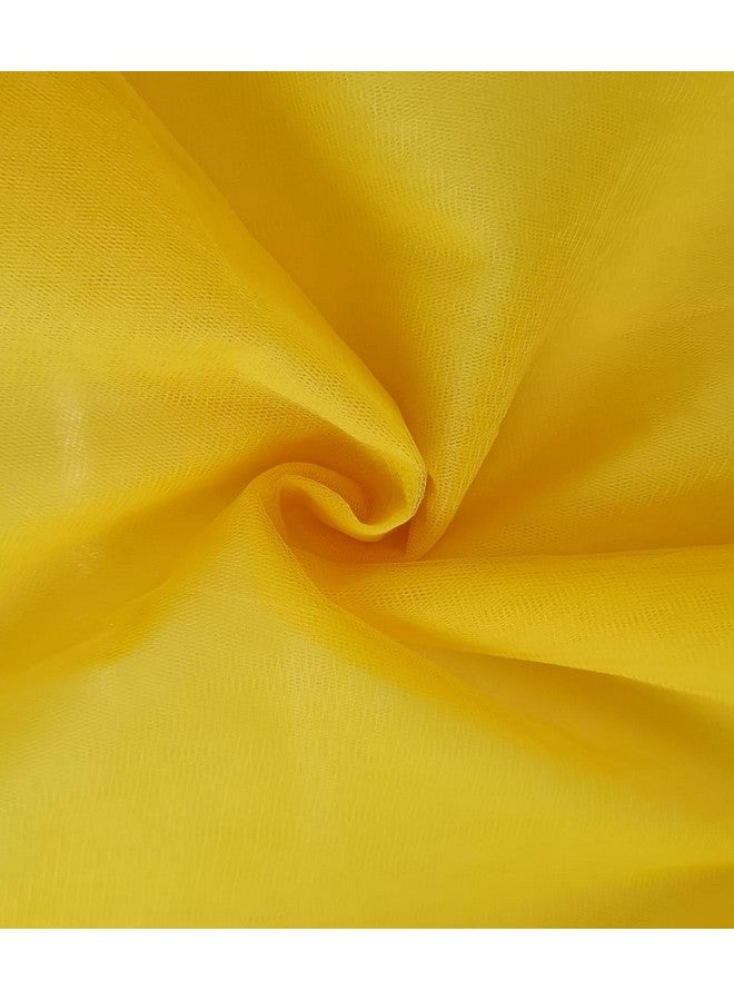 Satyam Kraft SATYAM KRAFT Multi Purpose Net Fabric Cloth for Decoration, for Parties, Costumes, Gift Packing, Party Decor, Backdrop Material for mandap, Pooja Background Stand (Yellow 1047, 10 Meter) - Image 5
