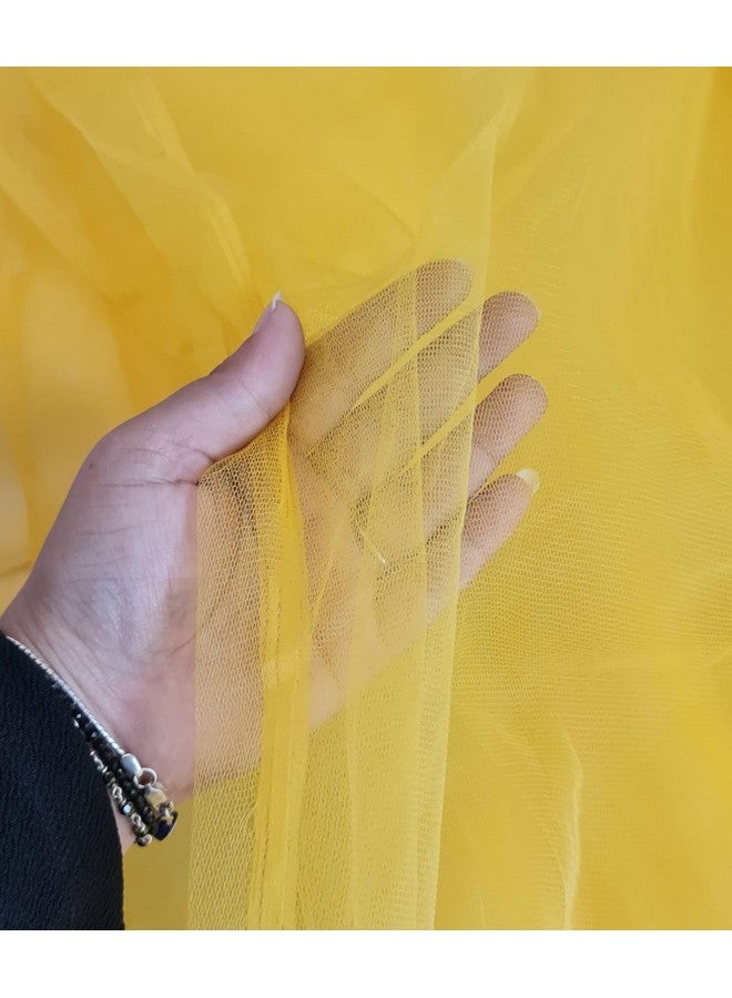 Satyam Kraft SATYAM KRAFT Multi Purpose Net Fabric Cloth for Decoration, for Parties, Costumes, Gift Packing, Party Decor, Backdrop Material for mandap, Pooja Background Stand (Yellow 1047, 10 Meter) - Image 3