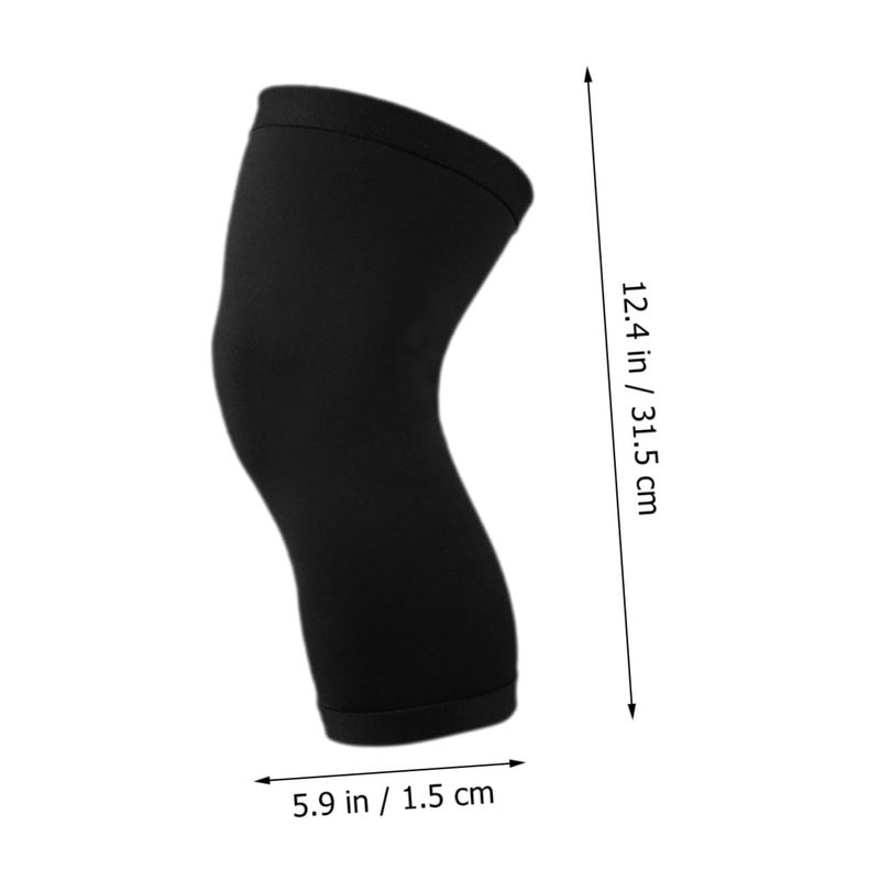 Compression Knee Sleeve Pair Black Xl For Running Cycling Hiking Support - Image 3