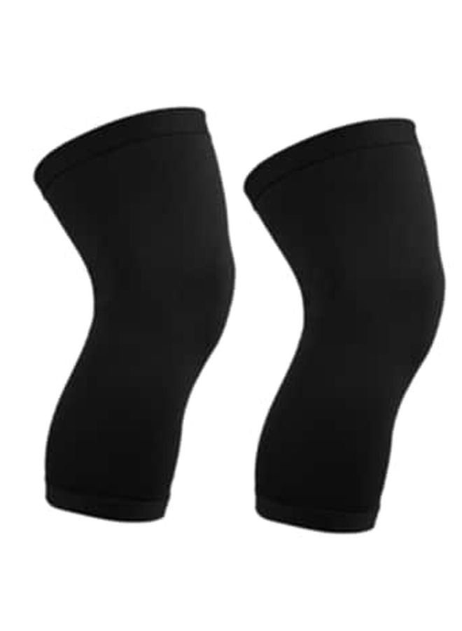 Compression Knee Sleeve Pair Black Xl For Running Cycling Hiking Support - Image 1