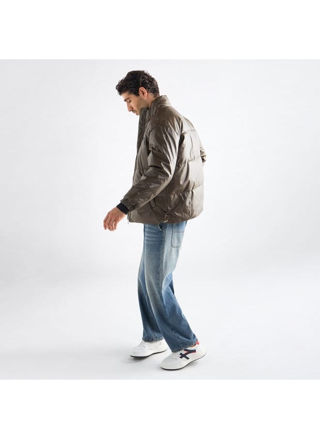FAV - Quilted Puffer Jacket with Long Sleeves and Zip Closure - Image 1