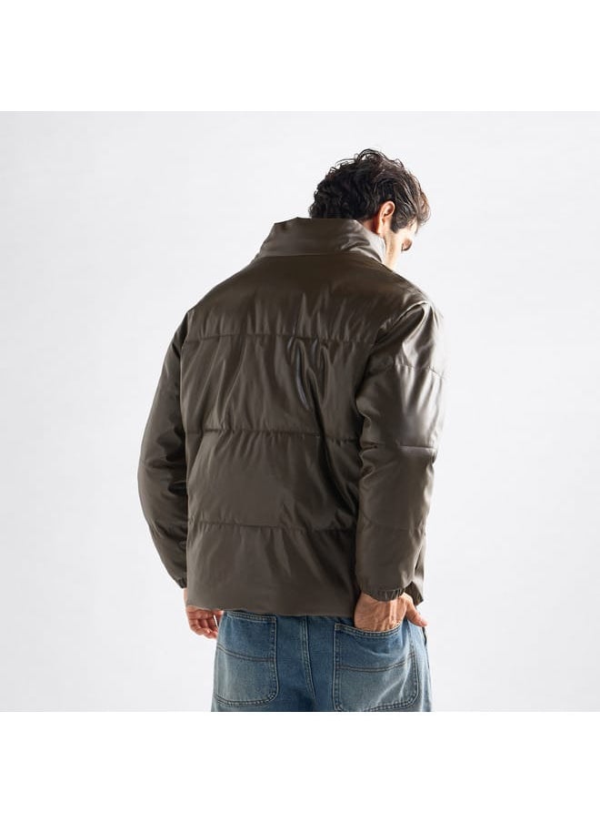 FAV - Quilted Puffer Jacket with Long Sleeves and Zip Closure - Image 1