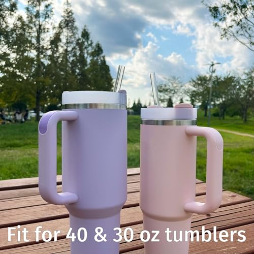 The best MOON 12 Inch Reusable Plastic Heart Straws for Stanley Cup 40 oz & 30 oz Tumbler Accessories Cute Clear Extra Long Replacement straw 4-Pack with brush Valentines Galentines day Gifts - Image 4
