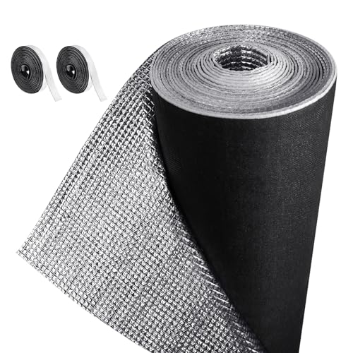 Frienda Rv Window Reflective Insulation Roll 472inchx10ft Double Aluminum Foil Heat Bubble Thermal Window Shade Door Cover Blackout for Garage Roof Travel Camper Skylight Shield - Image 1