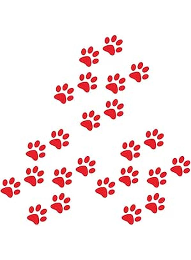 38 Red Cat Paw Car Decals 3D Carbon Fiber Vinyl Auto Body Stickers 11cm X 6cm For Windows Motorcycles - Image 1