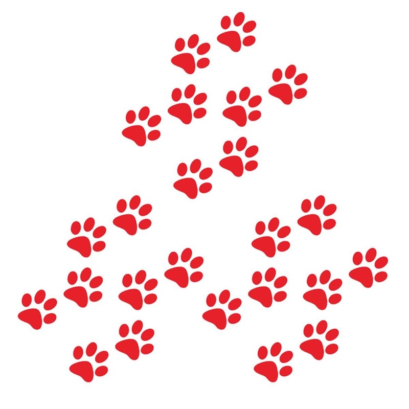 38 Red Cat Paw Car Decals 3D Carbon Fiber Vinyl Auto Body Stickers 11cm X 6cm For Windows Motorcycles - Image 2