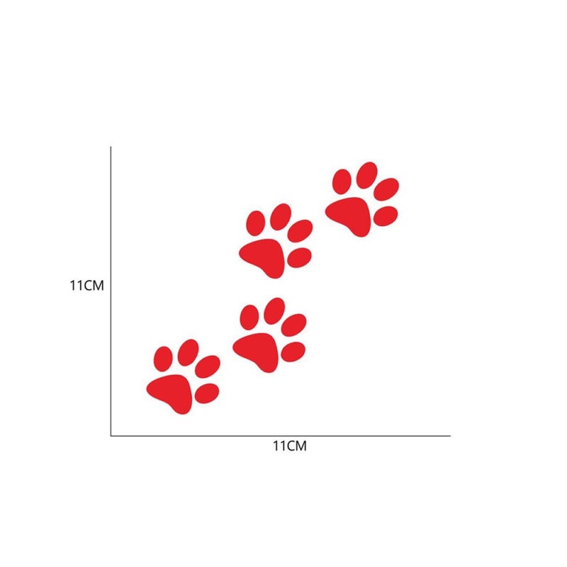 38 Red Cat Paw Car Decals 3D Carbon Fiber Vinyl Auto Body Stickers 11cm X 6cm For Windows Motorcycles - Image 3