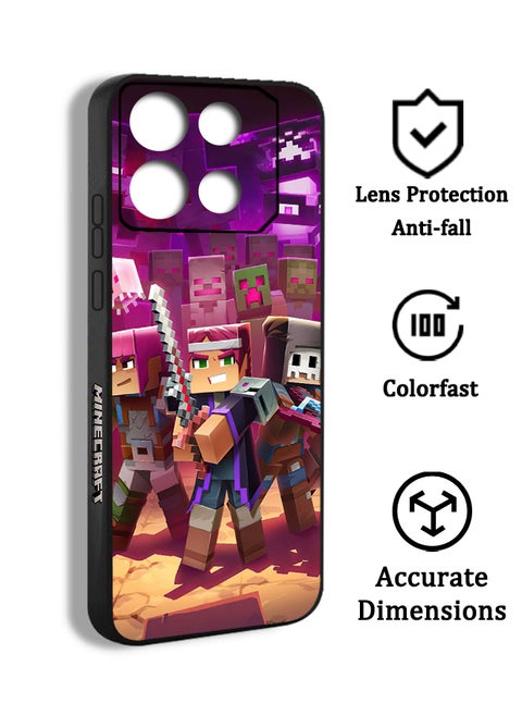 Phone Case Cover For Infinix GT 10 Pro Game Minecraft Pixel Art Characters MMD12