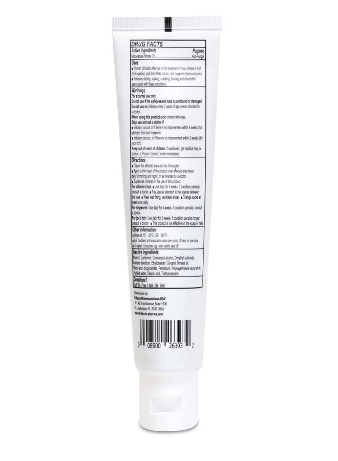 Globe Miconazole Nitrate 2% Topical Antifungal Cream (4 oz Tube) for Athlete’s Foot, Jock Itch, Ringworm Fast-Acting Relief - Extra Strength Formula for Itching, Irritation and Skin Protection - Image 5