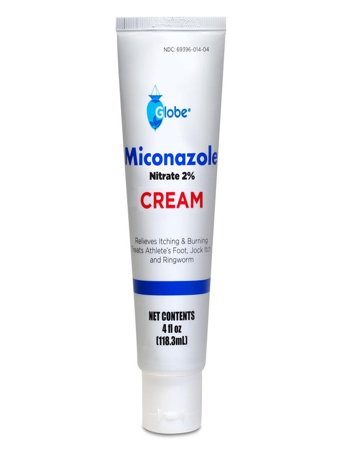 Globe Miconazole Nitrate 2% Topical Antifungal Cream (4 oz Tube) for Athlete’s Foot, Jock Itch, Ringworm Fast-Acting Relief - Extra Strength Formula for Itching, Irritation and Skin Protection - Image 1