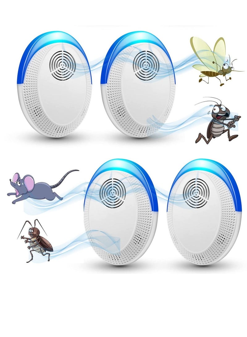 KASTWAVE Ultrasonic Pest Repeller, Indoor Anti Insect, Plug in Pest Control, Electronic Moths Repellent, Against Fleas, Rats, Mouse, Ants, Bed Bugs, Cockroaches, Flies, Mosquito, 4 Pack - Image 1