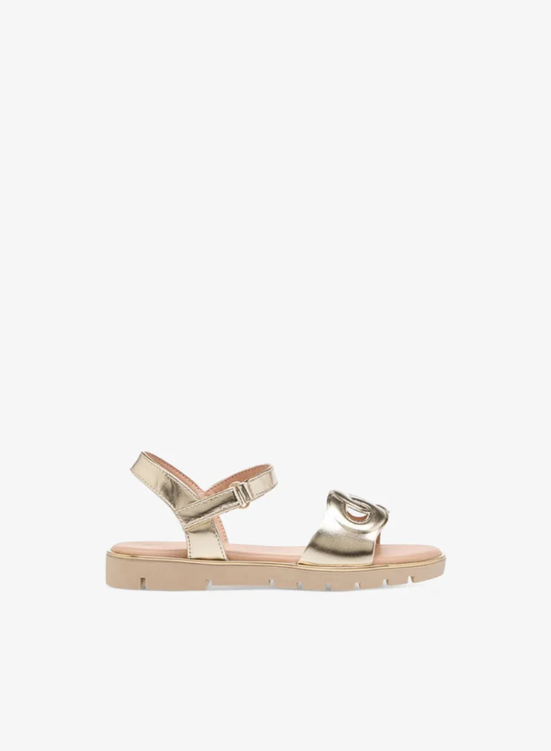 Flora Bella By Shoexpress Girls Cutout Detail Sandals with Hook and Loop Closure