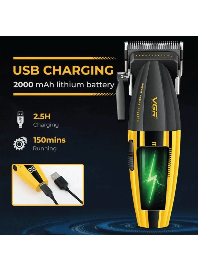 VGR 285 Fresh Fade Men's Professional Hair Trimmer, 9000 rpm Professional Hair Trimmer, Wireless Compact Clipper Hair Trimmer, Lightweight Versatile Hairdresser Hair Machine with LED Display multicolour - Image 3