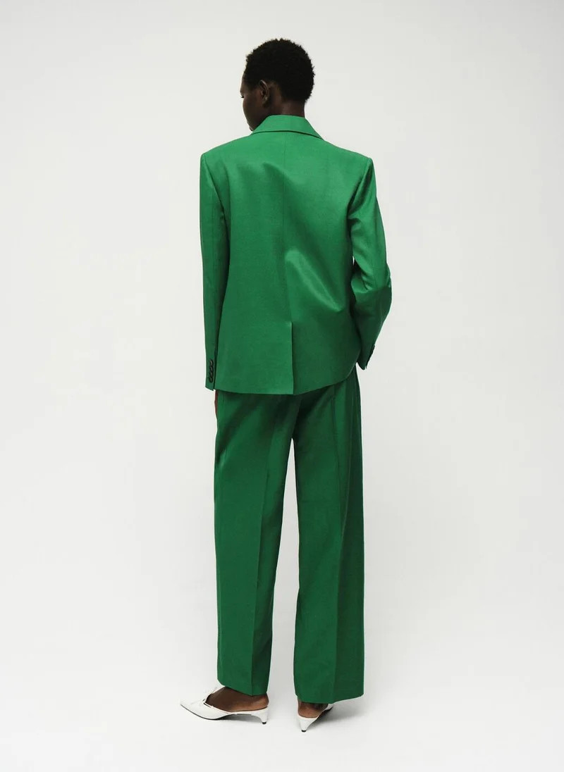 MANGO Linen-blend suit jacket