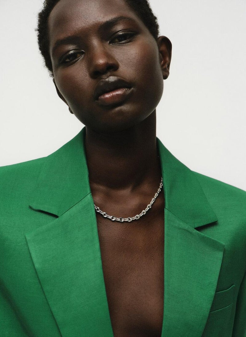 MANGO Linen-blend suit jacket - Image 4