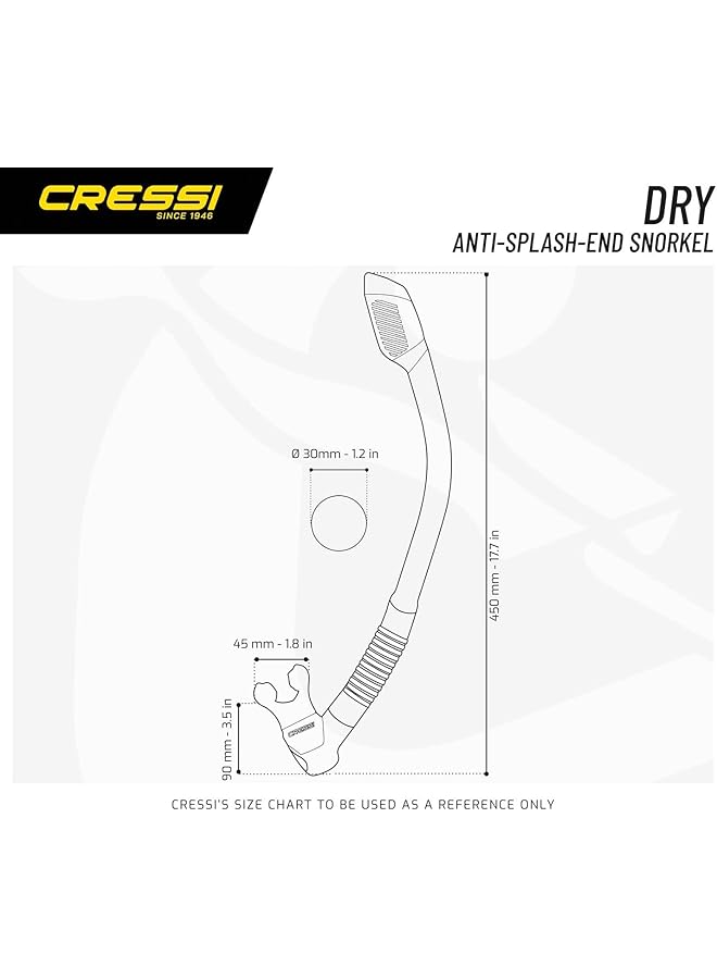 Cressi Premium Dry Snorkel Adult Unisex - Image 5