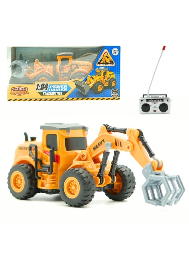 Mini Machines حفار مخلب متحرك بقوة R/C - أجزاء متحركة | مقياس 1:64 | 4 قنوات | العمر 3 سنوات وما فوق - Image 1