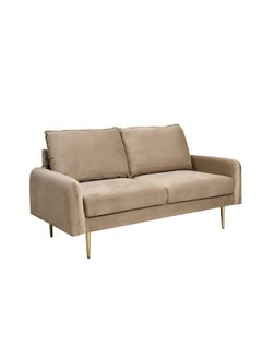 DANUBE HOME Capricio 2 Seater Fabric Sofa Modern Design Two Seat Sofas Comfortable Living Room Furniture - Light Brown  - Image 2