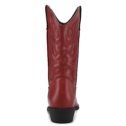 mysoft Women's Western Cowboy Boots Embroidered Mid-Calf Pointed Toe Cowgirl Boot - Image 4