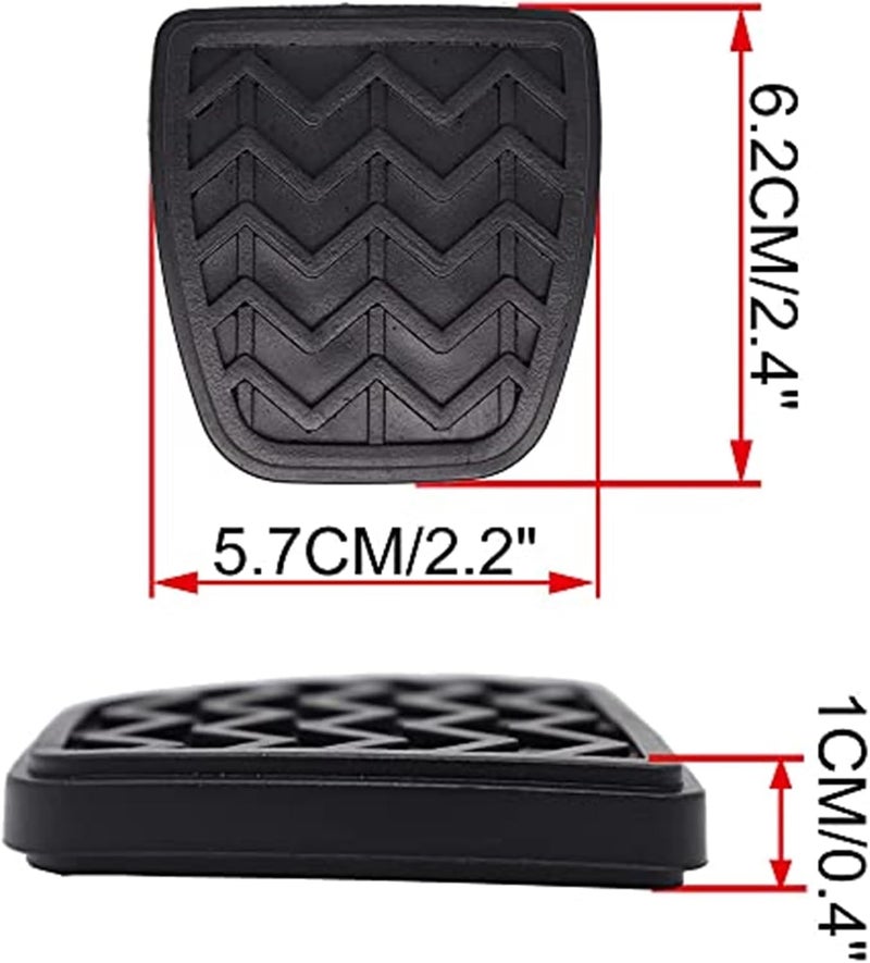 Wivplex Rubber Brake and Clutch Pedal Pad Covers for Toyota Yaris - Image 2