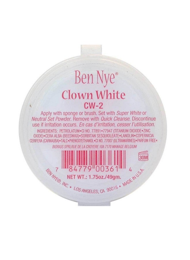 Ben Nye Clown White Makeup, 1.75oz./49gm. - Image 2