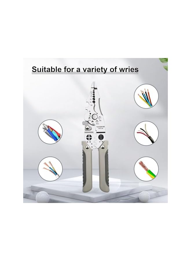 promass 2024 Multifunctional Wire Stripper Crimper Cable Cutter Pliers, Professional Electrical Wire Stripping Tool, Multipurpose Wire Stripper for Electrical Cable Cutting - Image 5