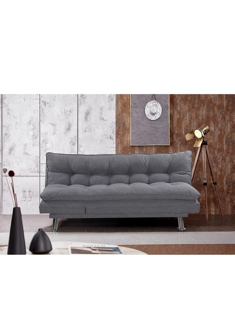 Sofa Cum Bed I Sleeping Fabric Sofa I Three Seat Sofabed I Modern Design Living Room Sofa S208 Grey 180x110x75