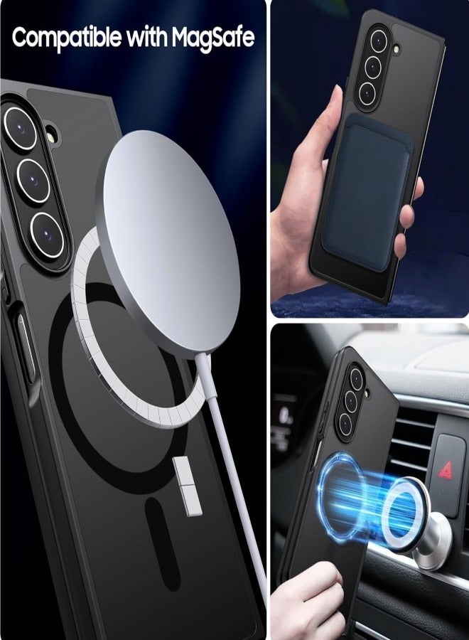 كابتن تيك مغناطيسي لجهاز Samsung Galaxy Z Fold 6، متوافق مع نظام Mag-Safe، غلاف حماية رفيع وشفاف من الدرجة العسكرية مقاوم للصدمات، مع ظهر صلب وحافة ناعمة، مخصص لجهاز Z Fold 6 5G. - Image 4