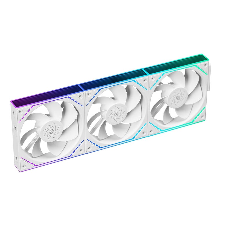 ثيرمالرايت مروحة حاسوب عكسية Thermalright TL-M12QRW مقاس 120 مم، سرعة 1500 دورة في الدقيقة، 47.6 قدم مكعب في الدقيقة، عبوة من قطعة واحدة | تدفق هواء عكسي، توصيل تسلسلي PWM/ARGB، إضاءة مرآة لانهائية - Image 4