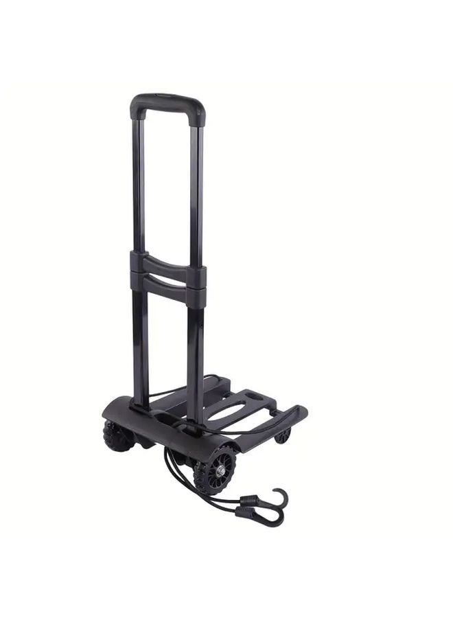 Portable Folding Trolley Cart With Square Bar Aluminum Alloy Tie Rod 2 Wheels For Travel Camping - Image 1
