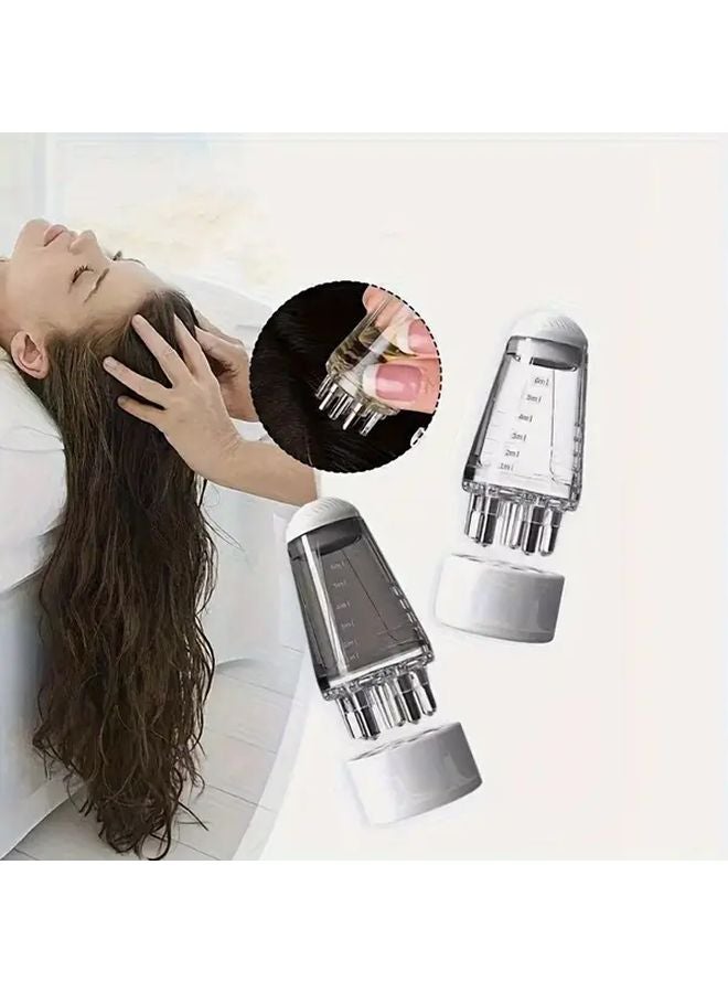 Gray Scalp Massager Applicator With Roller Ball Tip For Serums Oils Drops Portable Hair Care - Image 1