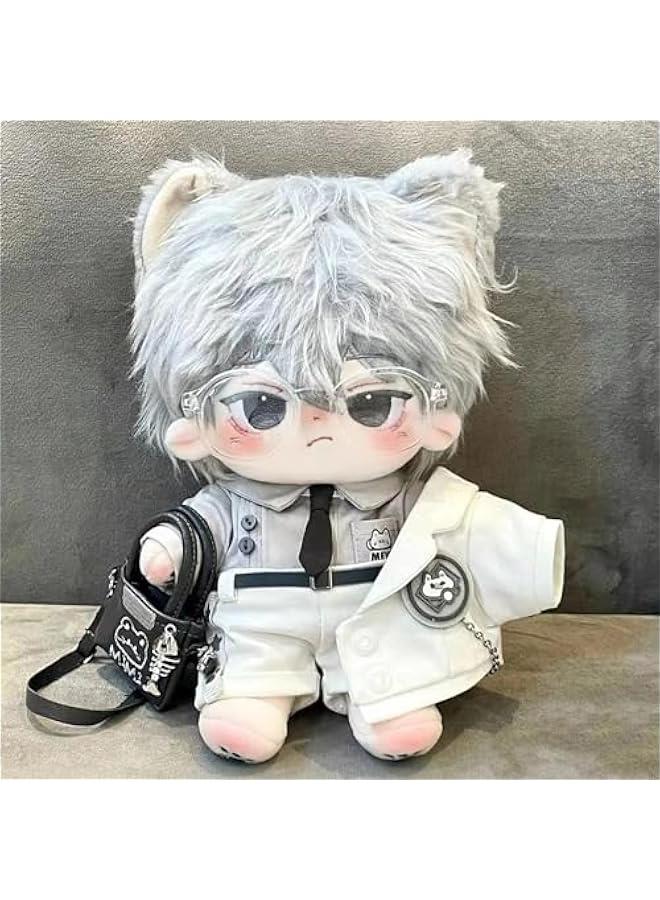 Arabest 20cm Plush Doll Clothes Hat Coat Shirt Pants Backpack Glasses White Cat Set 8in Doll Accessories Dress Up  - Image 3