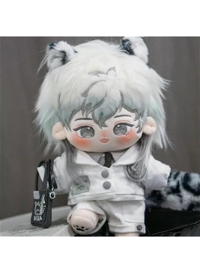 Arabest 20cm Plush Doll Clothes Hat Coat Shirt Pants Backpack Glasses White Cat Set 8in Doll Accessories Dress Up  - Image 4