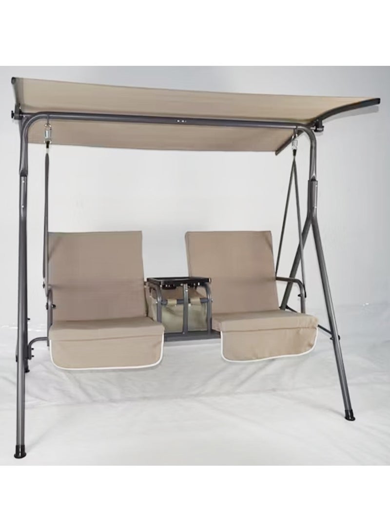 DubaiGallery غطاء علوي مقاوم للماء صيفي بديل لأرجوحة الحديقة الخارجية كرسي هزاز مظلة كرسي هزاز - Image 4