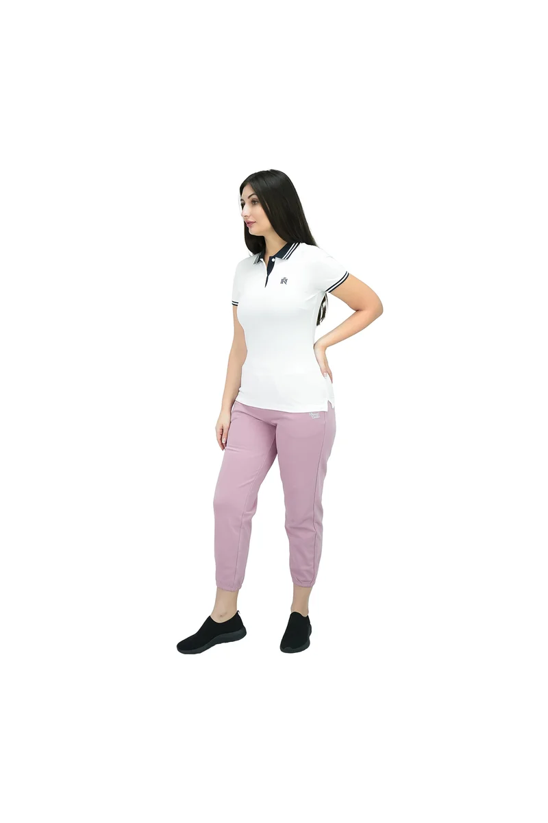 GIORDANO Women's White Cotton Polo for Casual Wear