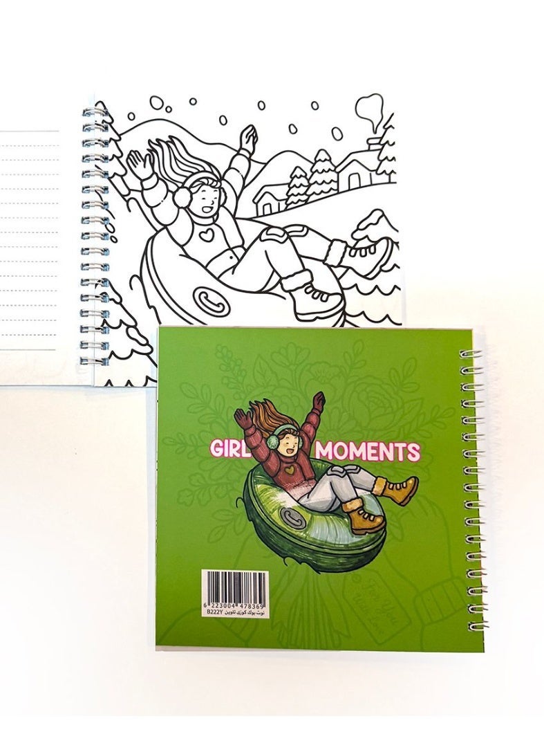 تالنت كتاب تلوين كوزي نوت بوك  – Girl Moments جيرل مومنت  | 24 رسمة | صفحات أحادية الوجه | للاسترخاء وتخفيف التوتر | Talent Shop - Image 4