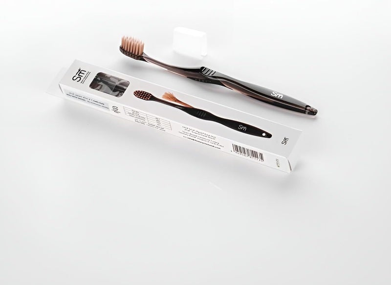 Smart Miswak Brush Classic Edition for Teeth and Gum Care, No Toothpaste Required, Toothbrush with Soft and Dense Bristles Made of Silica and Miswak Extract, Odor-Free, Black - Image 1