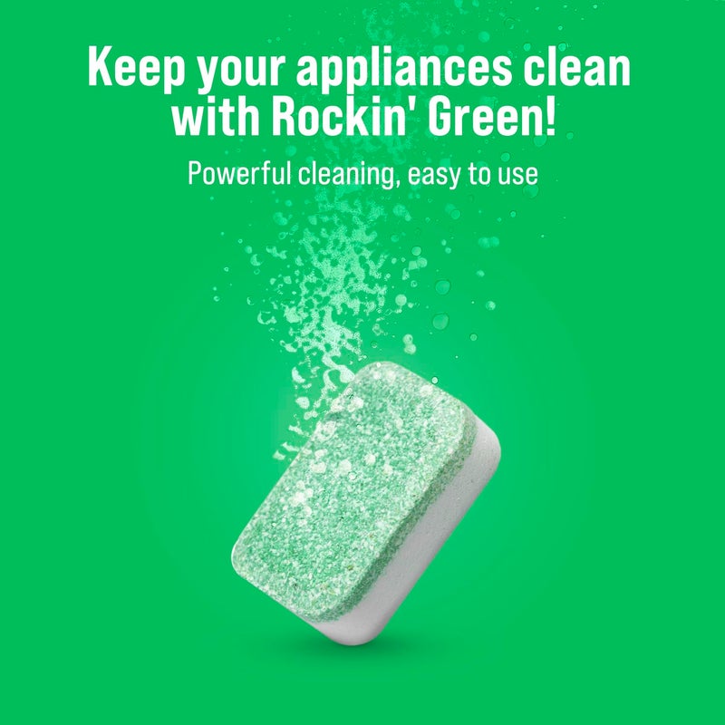 Rockin' Green Deep Cleaning and Deodorizing Tablets for Dishwashers, Washing Machines, and Garbage Disposals, Removes Odor and Residue (Multi-purpose Cleaning Tablets, 24 Pack) - Image 5