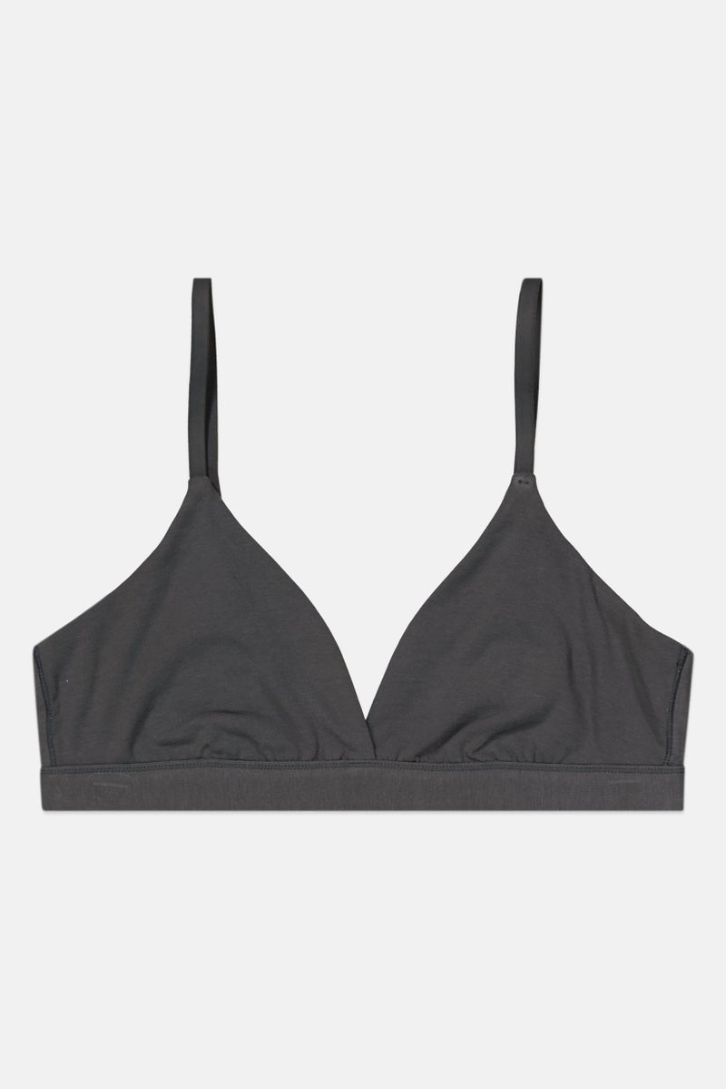Etam Women Non Padded Plain Bra, Dark Grey  - Image 1