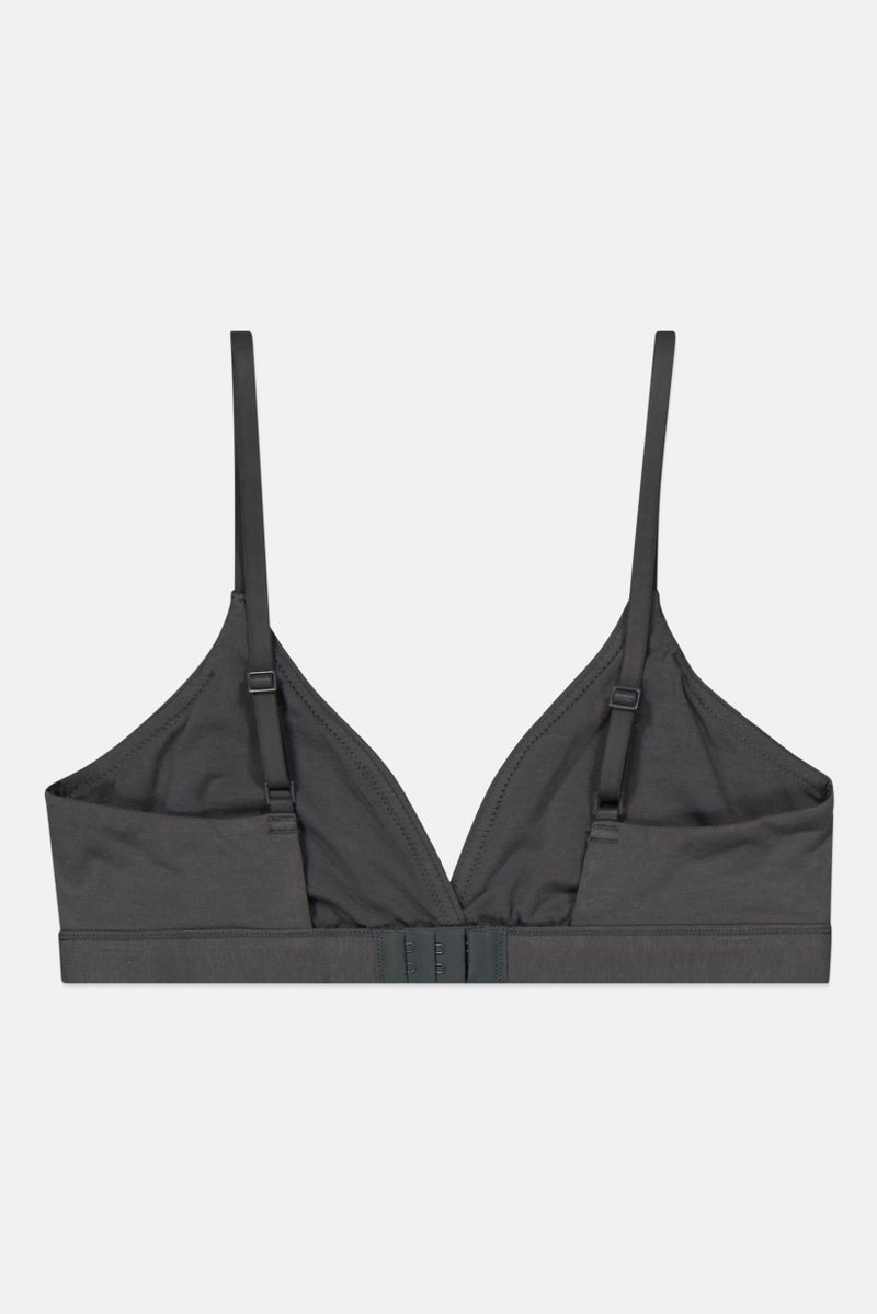 Etam Women Non Padded Plain Bra, Dark Grey  - Image 2