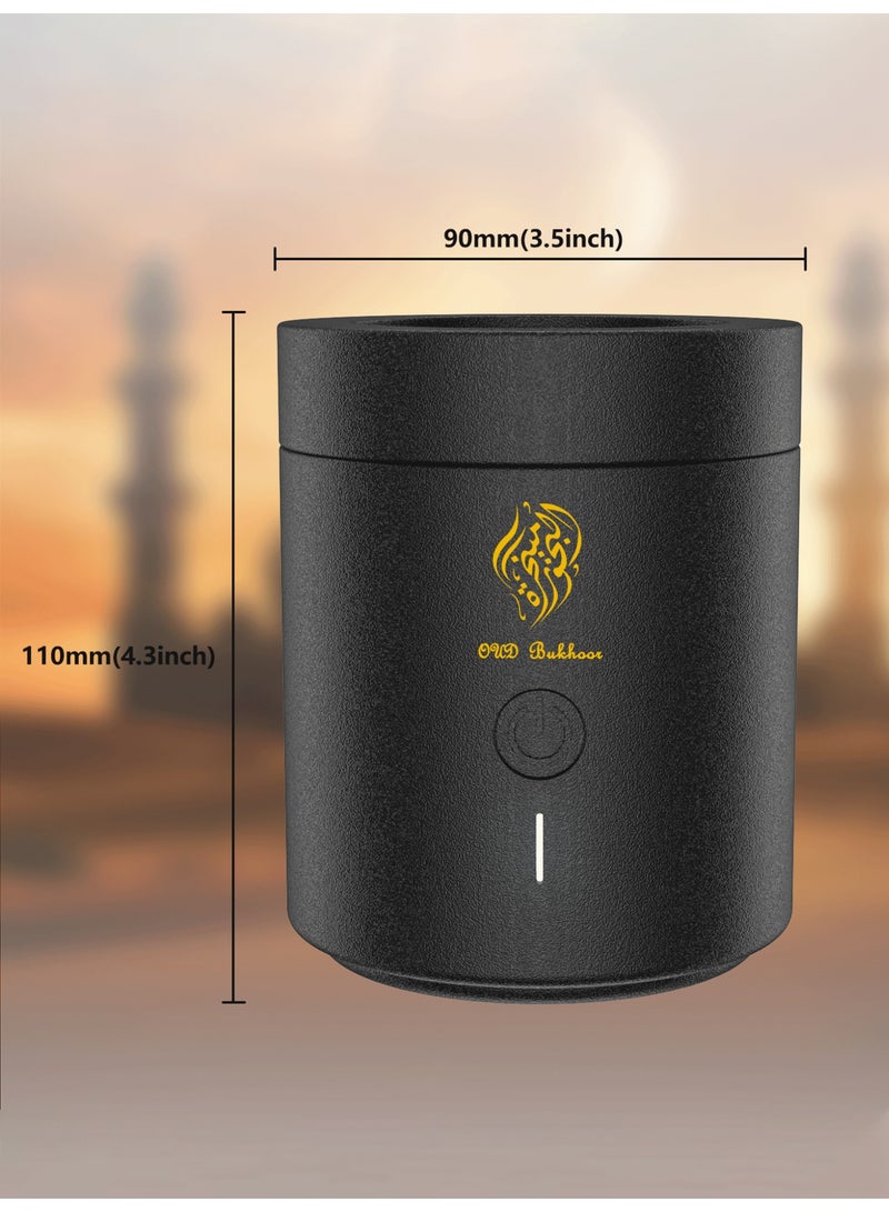 Oud Bukhoor 🔥 New Incense Burner – Portable Electronic Mabkhara with Magnetic Lid | Flameless High Temperature for Pure Oud & Bakhoor | USB Rechargeable | Ideal for Home, Car & Travel - Image 4