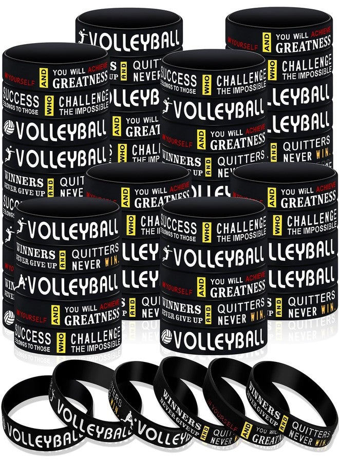 Deekin 36 Pack Volleyball Gift Volleyball Bracelets Party Favors Rubber Silicone Wristbands with Quotes Inspirational for Team Sports Party Supplies - Image 1