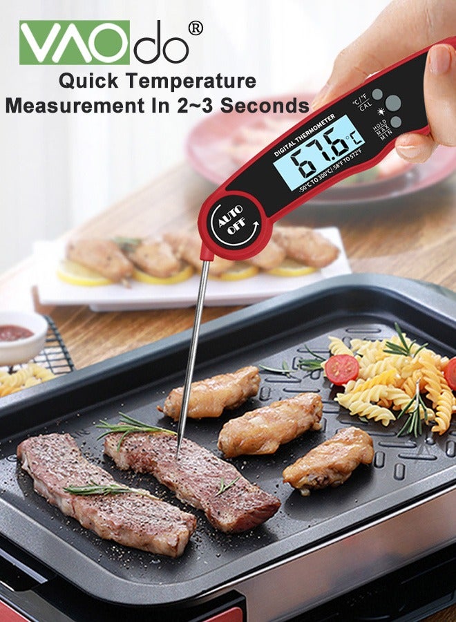 VAOdo Meat Thermometer Digital, Instant Read Food Thermometer for Cooking, Grilling Air Fryer Griddle Probe Kitchen Gadgets, BBQ Accessories Grill for Kitchen and Outside, BBQ, Turkey, Candy, Liquids, Beef - Image 2
