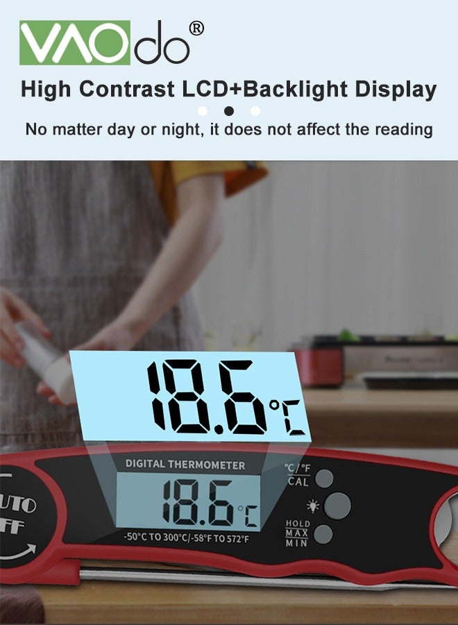 VAOdo Meat Thermometer Digital, Instant Read Food Thermometer for Cooking, Grilling Air Fryer Griddle Probe Kitchen Gadgets, BBQ Accessories Grill for Kitchen and Outside, BBQ, Turkey, Candy, Liquids, Beef - Image 5