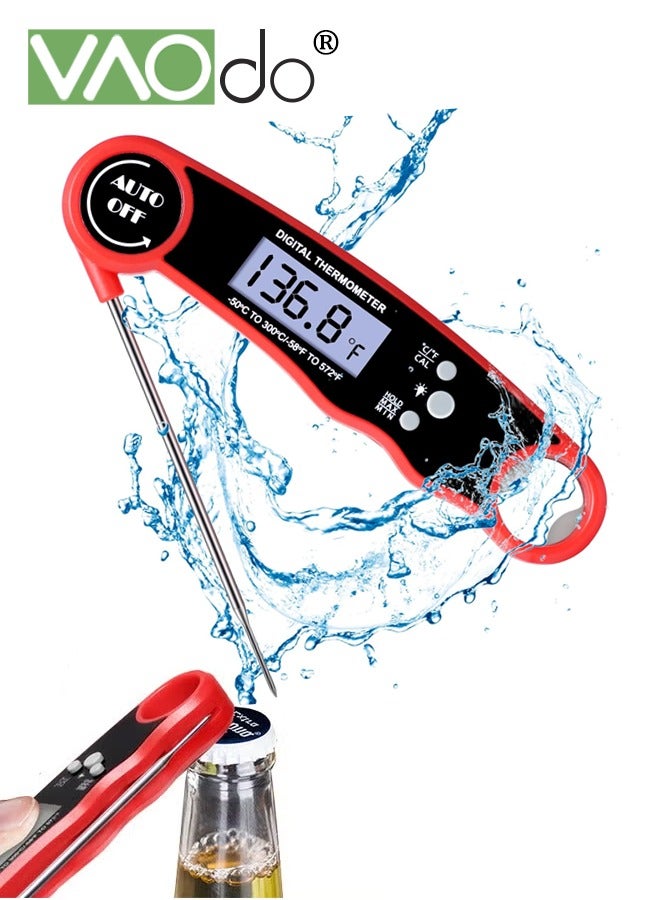 VAOdo Meat Thermometer Digital, Instant Read Food Thermometer for Cooking, Grilling Air Fryer Griddle Probe Kitchen Gadgets, BBQ Accessories Grill for Kitchen and Outside, BBQ, Turkey, Candy, Liquids, Beef - Image 1