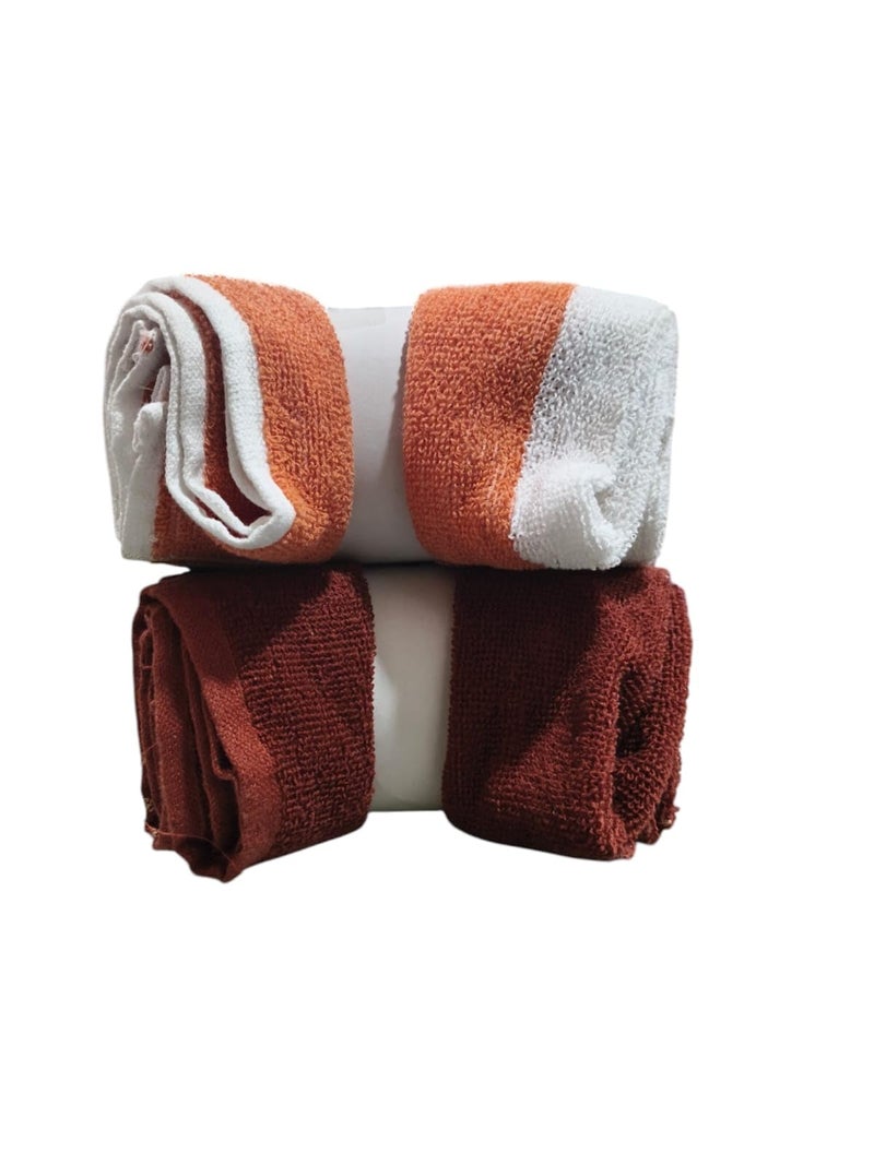 G2gather 100% Cotton Plain Hand Towels Set of 3 - Multicolor - Ultrasoft & Absorbent Hand Napkin - Small Towel for Face Gym Spa, 10 x 18 Inches (Pack of 3 - Multicolor2), 250 GSM - Image 2